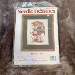 Vintage Hummel Cross Stitch Kit 1993 Needle Treasures Stormy Weather NOS Sealed